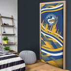Eels Rugby Mascot Door Cover Fierce Athlete Graphic in Sports Style