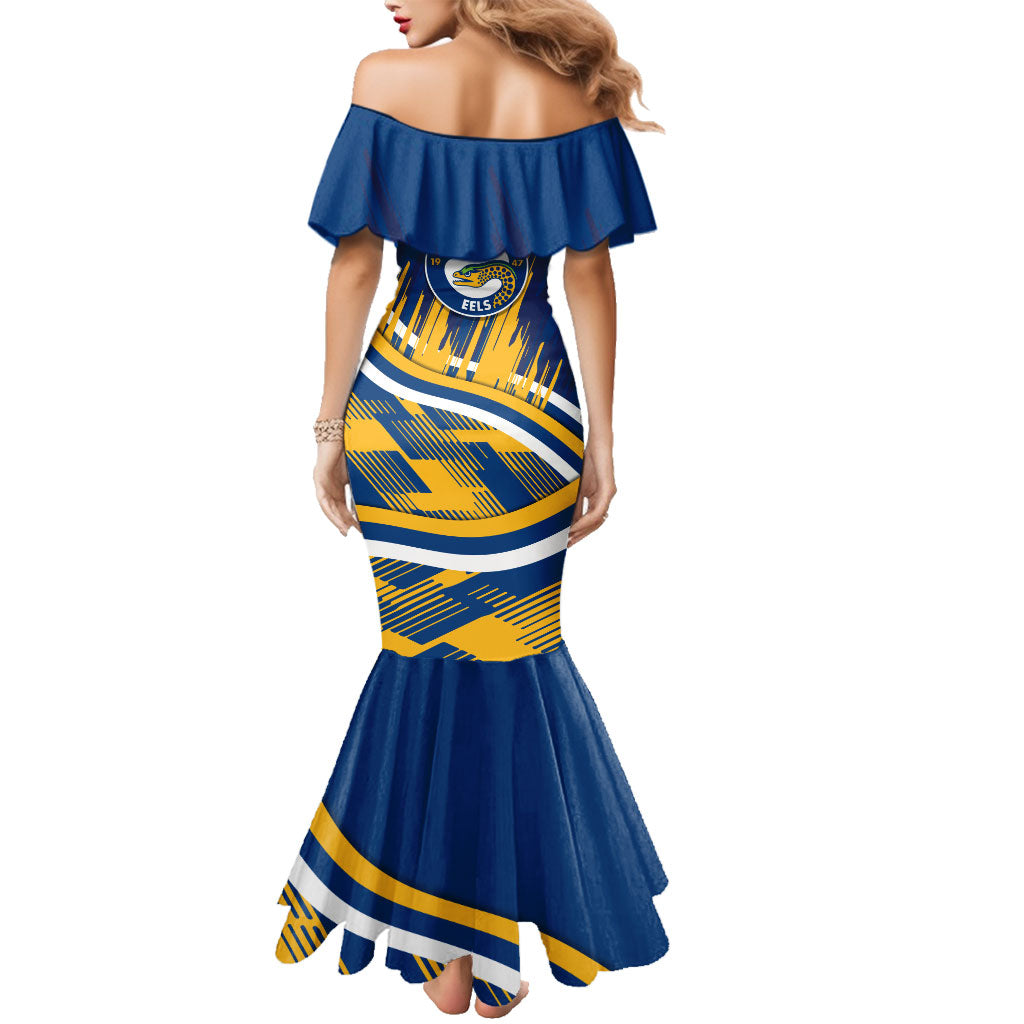 Eels Rugby Mascot Family Matching Mermaid Dress and Hawaiian Shirt Fierce Athlete Graphic in Sports Style