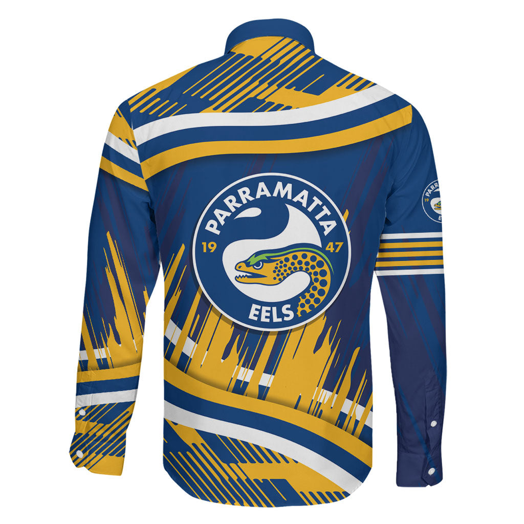 Eels Rugby Mascot Family Matching Off Shoulder Maxi Dress and Hawaiian Shirt Fierce Athlete Graphic in Sports Style