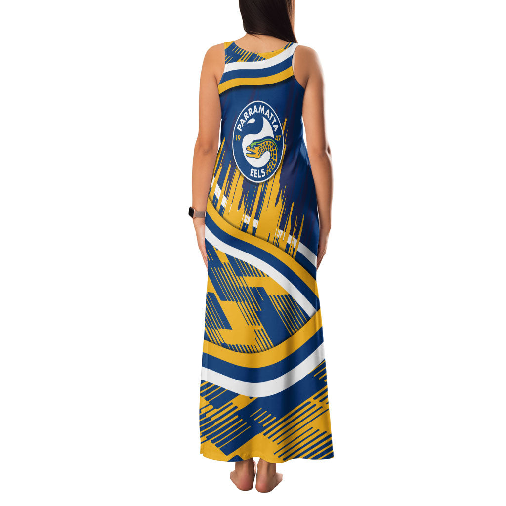 Eels Rugby Mascot Family Matching Tank Maxi Dress and Hawaiian Shirt Fierce Athlete Graphic in Sports Style