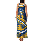 Eels Rugby Mascot Family Matching Tank Maxi Dress and Hawaiian Shirt Fierce Athlete Graphic in Sports Style