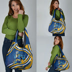 Eels Rugby Mascot Grocery Bag Fierce Athlete Graphic in Sports Style