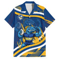 Eels Rugby Mascot Hawaiian Shirt Fierce Athlete Graphic in Sports Style