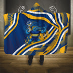 Eels Rugby Mascot Hooded Blanket Fierce Athlete Graphic in Sports Style