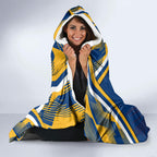Eels Rugby Mascot Hooded Blanket Fierce Athlete Graphic in Sports Style