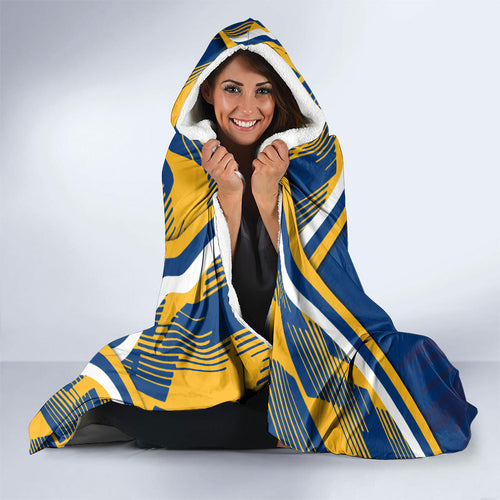 Eels Rugby Mascot Hooded Blanket Fierce Athlete Graphic in Sports Style