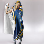 Eels Rugby Mascot Hooded Blanket Fierce Athlete Graphic in Sports Style