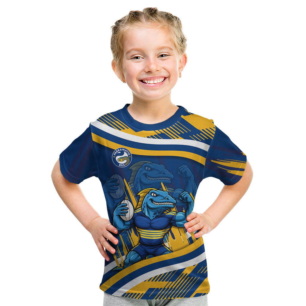 Eels Rugby Mascot Kid T Shirt Fierce Athlete Graphic in Sports Style