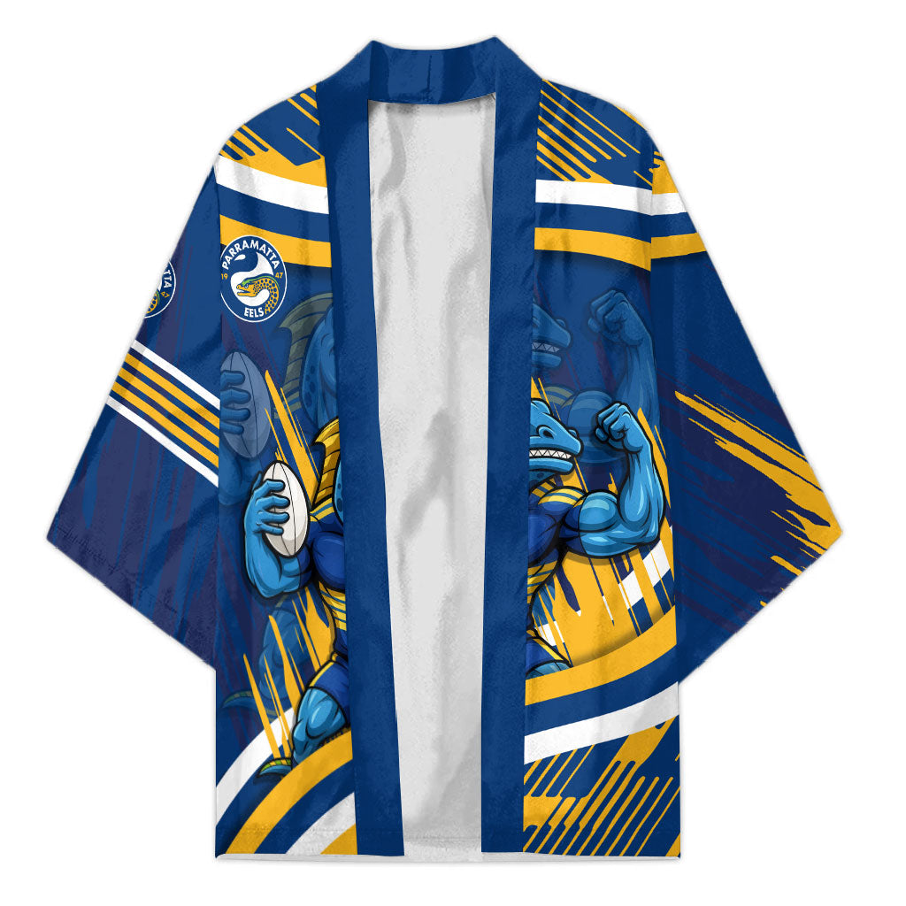 Eels Rugby Mascot Kimono Fierce Athlete Graphic in Sports Style
