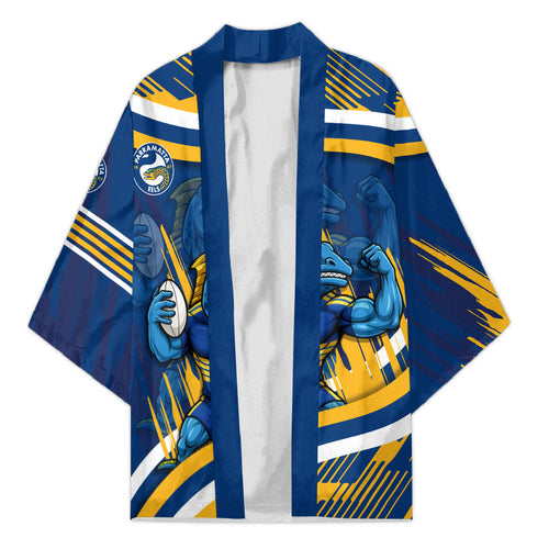 Eels Rugby Mascot Kimono Fierce Athlete Graphic in Sports Style