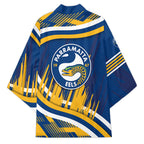 Eels Rugby Mascot Kimono Fierce Athlete Graphic in Sports Style