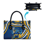 Eels Rugby Mascot Leather Bag Fierce Athlete Graphic in Sports Style