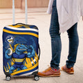 Eels Rugby Mascot Luggage Cover Fierce Athlete Graphic in Sports Style
