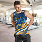 Eels Rugby Mascot Men Tank Top Fierce Athlete Graphic in Sports Style
