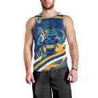 Eels Rugby Mascot Men Tank Top Fierce Athlete Graphic in Sports Style