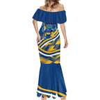 Eels Rugby Mascot Mermaid Dress Fierce Athlete Graphic in Sports Style