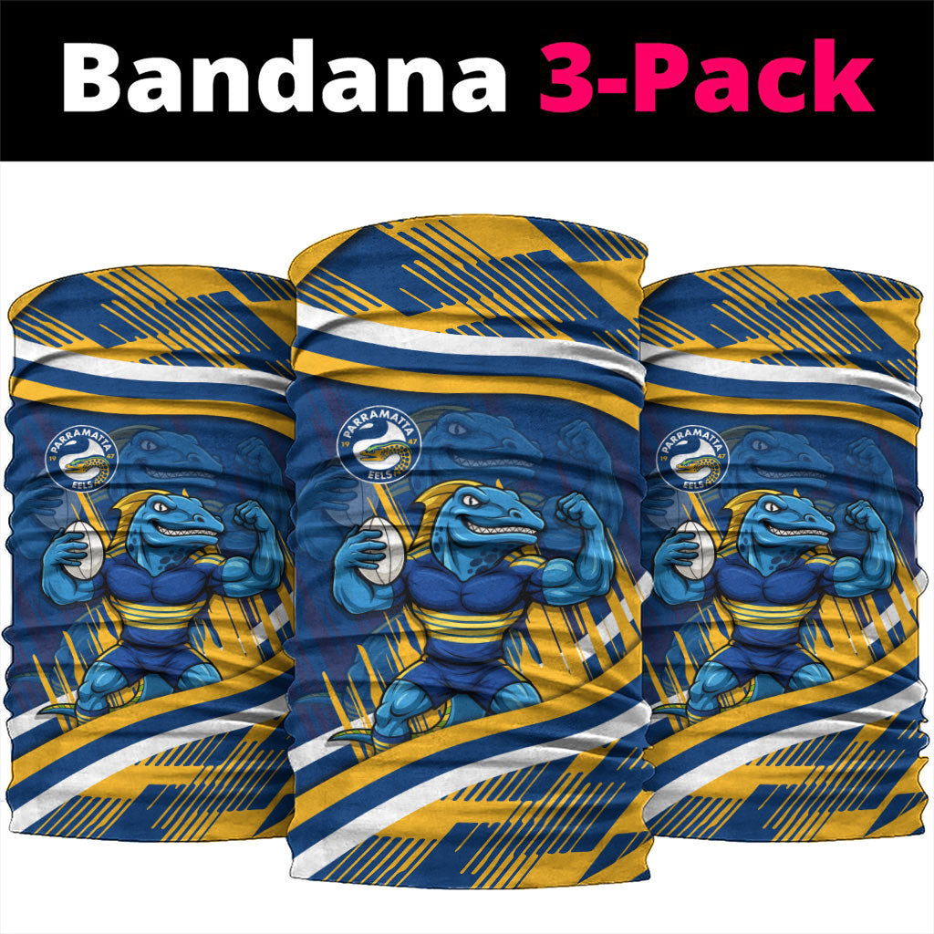 Eels Rugby Mascot Neck Gaiter Fierce Athlete Graphic in Sports Style