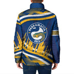 Eels Rugby Mascot Padded Jacket Fierce Athlete Graphic in Sports Style