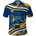 Eels Rugby Mascot Polo Shirt Fierce Athlete Graphic in Sports Style