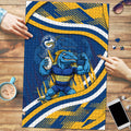Eels Rugby Mascot Puzzle Fierce Athlete Graphic in Sports Style