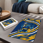 Eels Rugby Mascot Puzzle Fierce Athlete Graphic in Sports Style