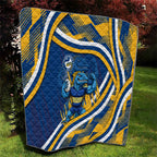 Eels Rugby Mascot Quilt Fierce Athlete Graphic in Sports Style