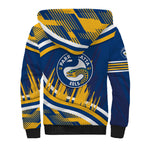 Eels Rugby Mascot Sherpa Hoodie Fierce Athlete Graphic in Sports Style