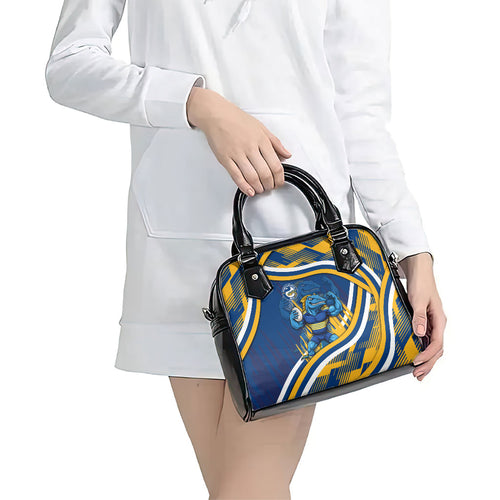 Eels Rugby Mascot Shoulder Handbag Fierce Athlete Graphic in Sports Style
