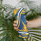 Eels Rugby Mascot Skinny Tumbler Fierce Athlete Graphic in Sports Style