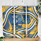 Eels Rugby Mascot Skinny Tumbler Fierce Athlete Graphic in Sports Style
