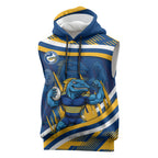 Eels Rugby Mascot Sleeveless Hoodie Fierce Athlete Graphic in Sports Style
