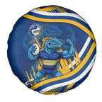Eels Rugby Mascot Spare Tire Cover Fierce Athlete Graphic in Sports Style