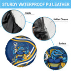 Eels Rugby Mascot Spare Tire Cover Fierce Athlete Graphic in Sports Style