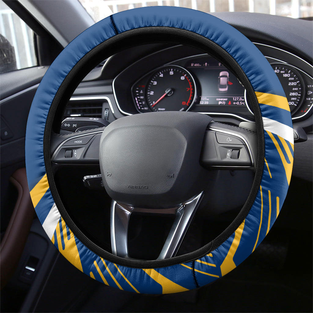 Eels Rugby Mascot Steering Wheel Cover Fierce Athlete Graphic in Sports Style