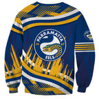 Eels Rugby Mascot Sweatshirt Fierce Athlete Graphic in Sports Style