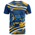 Eels Rugby Mascot T Shirt Fierce Athlete Graphic in Sports Style