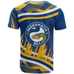 Eels Rugby Mascot T Shirt Fierce Athlete Graphic in Sports Style