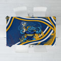 Eels Rugby Mascot Tablecloth Fierce Athlete Graphic in Sports Style