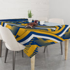 Eels Rugby Mascot Tablecloth Fierce Athlete Graphic in Sports Style