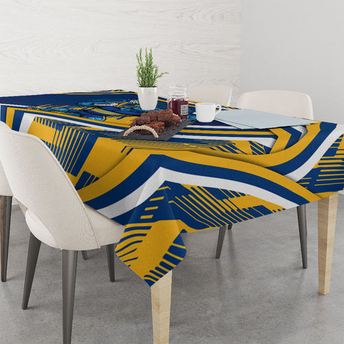Eels Rugby Mascot Tablecloth Fierce Athlete Graphic in Sports Style