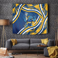 Eels Rugby Mascot Tapestry Fierce Athlete Graphic in Sports Style