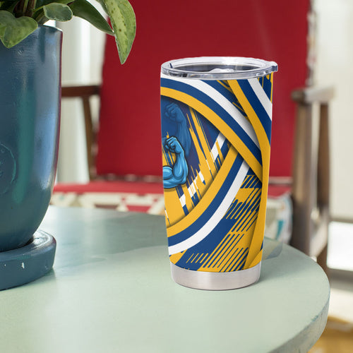 Eels Rugby Mascot Tumbler Cup Fierce Athlete Graphic in Sports Style