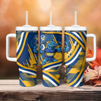 Eels Rugby Mascot Tumbler With Handle Fierce Athlete Graphic in Sports Style