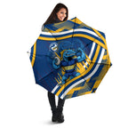 Eels Rugby Mascot Umbrella Fierce Athlete Graphic in Sports Style