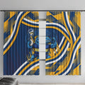 Eels Rugby Mascot Window Curtain Fierce Athlete Graphic in Sports Style