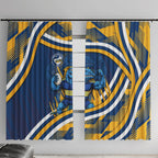 Eels Rugby Mascot Window Curtain Fierce Athlete Graphic in Sports Style