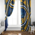 Eels Rugby Mascot Window Curtain Fierce Athlete Graphic in Sports Style