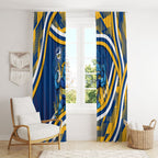 Eels Rugby Mascot Window Curtain Fierce Athlete Graphic in Sports Style