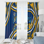 Eels Rugby Mascot Window Curtain Fierce Athlete Graphic in Sports Style