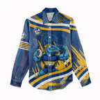 Eels Rugby Mascot Women Casual Shirt Fierce Athlete Graphic in Sports Style